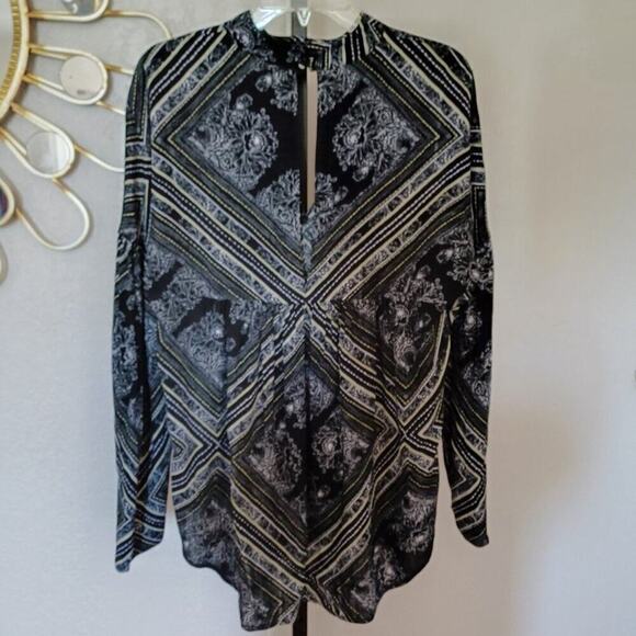 Free People Walking on a Dream Tunic Top Black White S NWOT - Picture 3 of 10